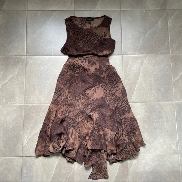 Vintage Leopard Cheetah Print Top and Skirt Set - Picture 2 of 9